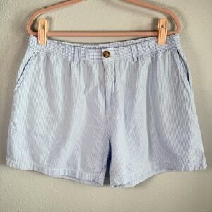 Chubbies 100% Cotton Seersucker Shorts-Blue/White Striped 5.5" Inseam Sz XXL/2XL